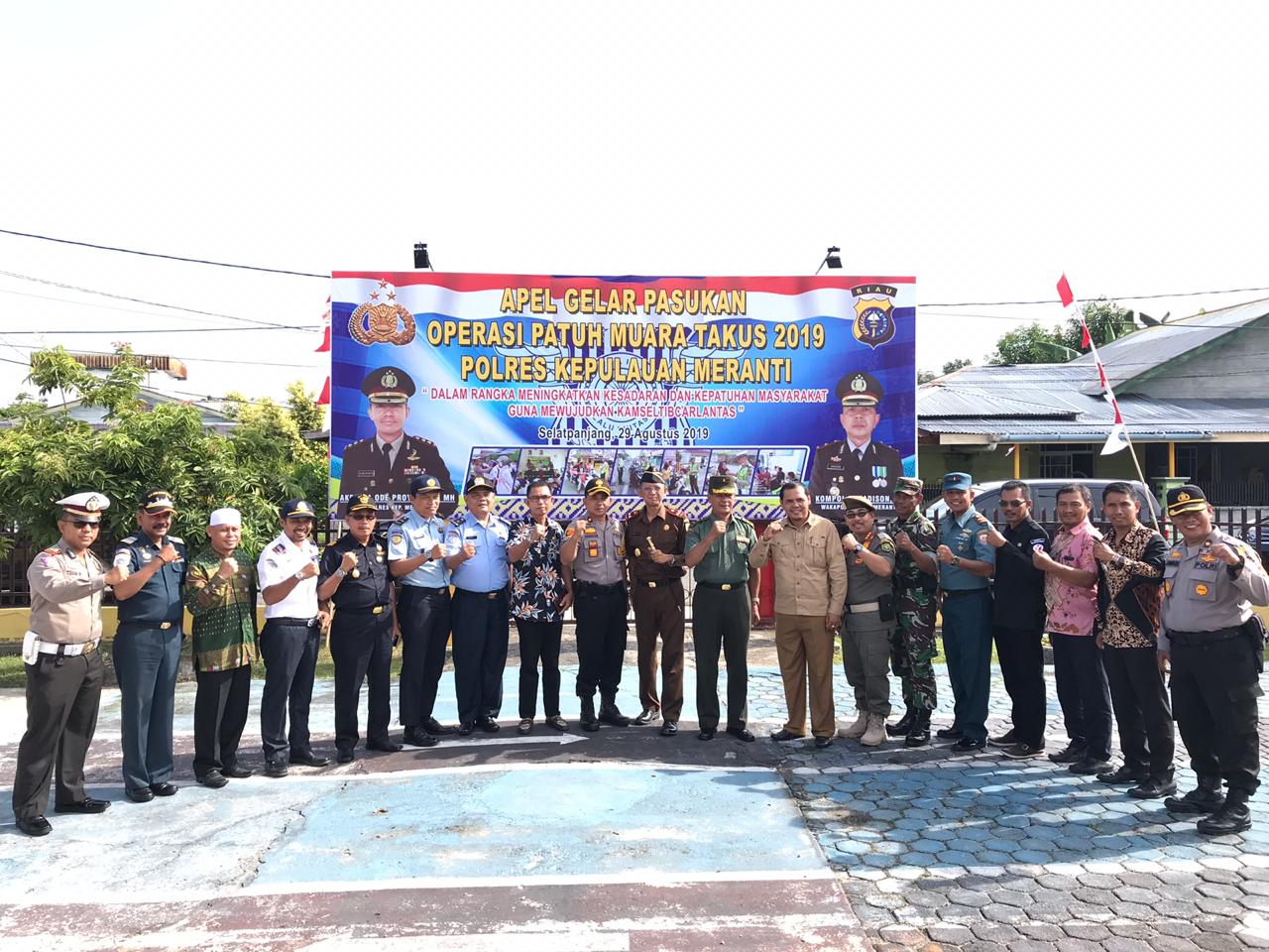 Polres Meranti Gelar Apel Operasi Patuh Muara Takus 2019