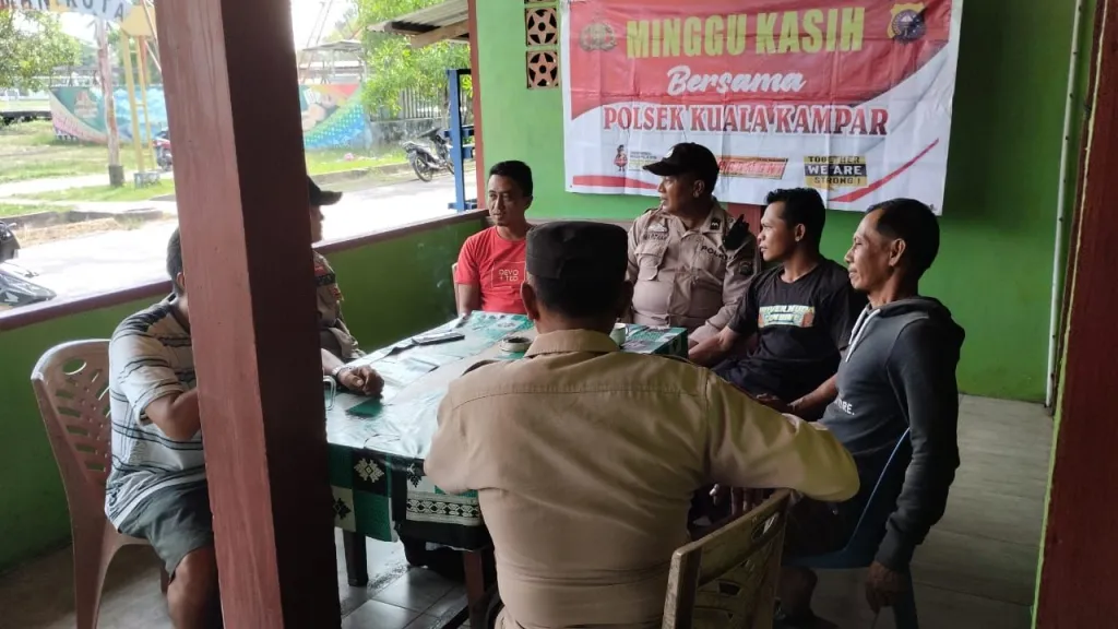 Polsek Kuala Kampar Bersama Warga Gelar Minggu Kasih Harmoni