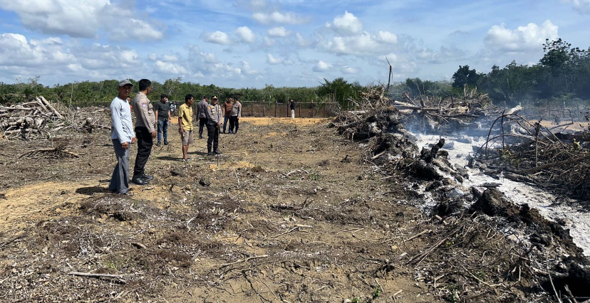 Polres Kuansing Tangkap Pelaku Pembakaran Lahan di Desa Kalimanting
