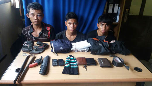 Polisi Amankan 3 Perampok  3 Lagi Diburu
