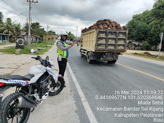 Unit Lantas Polsek Bandar Sei Kijang Patroli Cegah Lakalantas