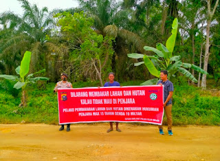 Polsek Teluk Meranti Sosialisasi Pencegahan Karhutla ke Masyarakat