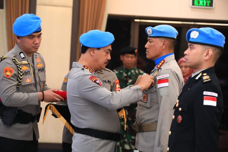 Wakapolri Pimpin Upacara Purna Tugas Kontingen Gharba Satgas FPU 4 Minusca
