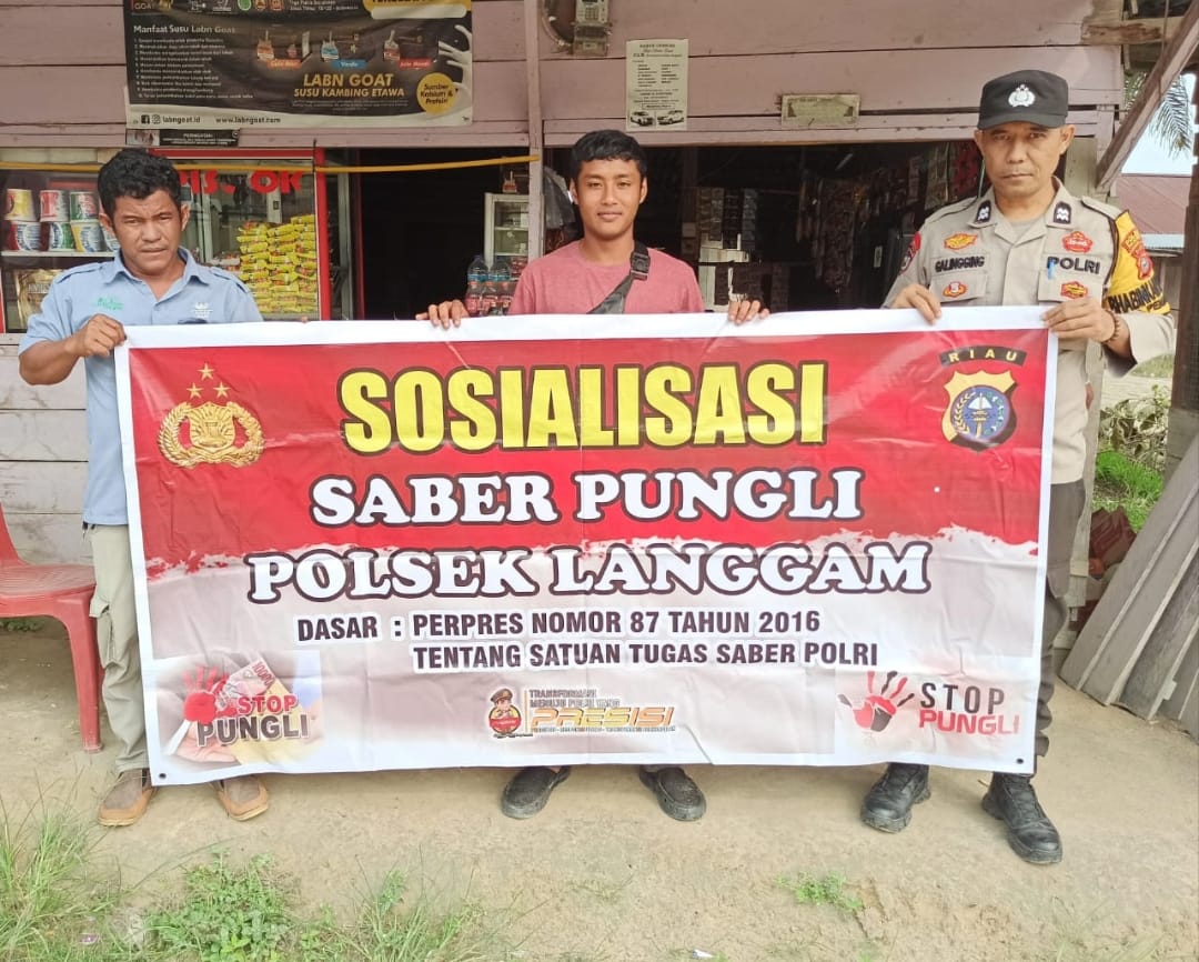Polsek Langgam Gelar Sosialisasi Saber Pungli, Pentingnya Pelayanan Bebas Calo dan Pungutan Liar