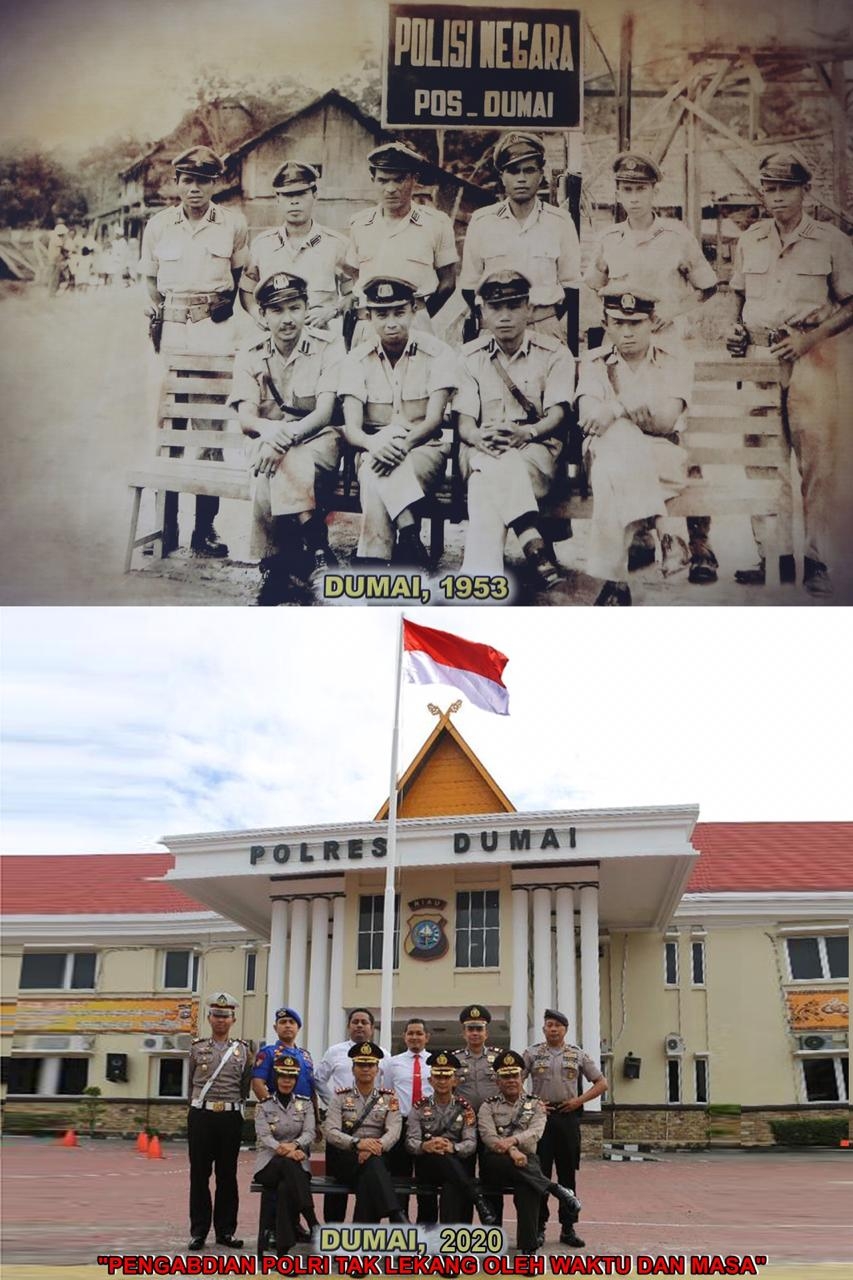 Inilah Perubahan Polres Dumai Tahun 1953 Dan 2020