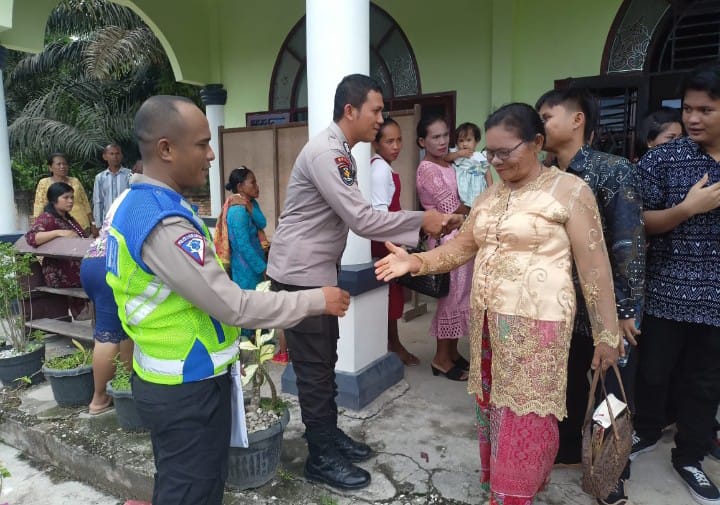 Ibadah Minggu Kasih, Minggu Harmoni Polsek Bandar Sei Kijang Polres Pelalawan