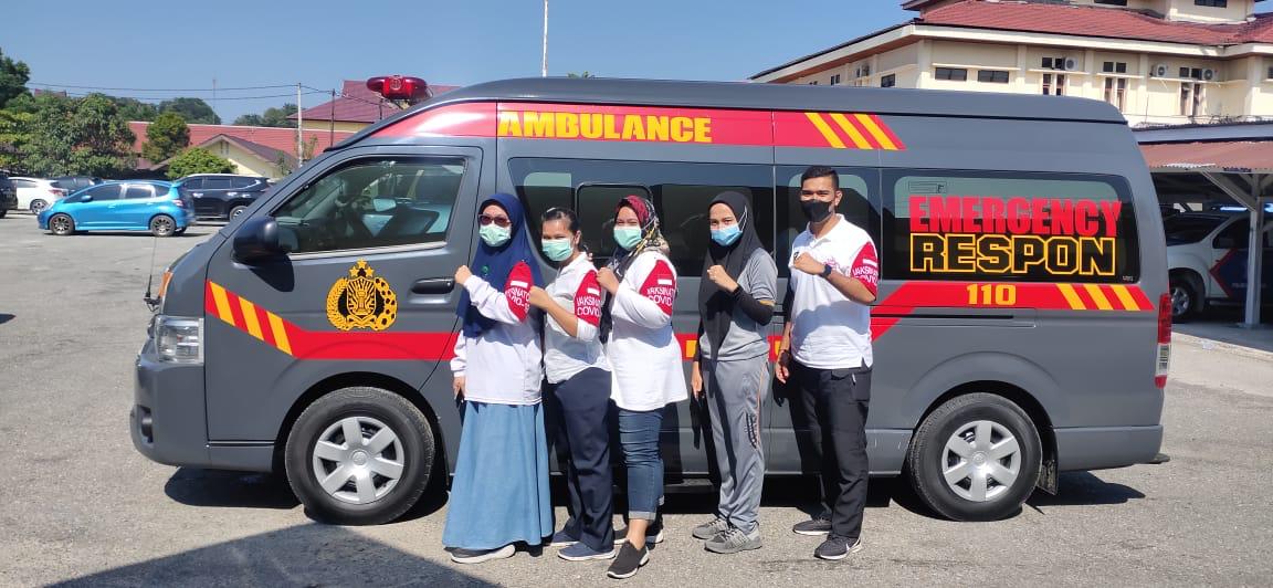 Batalion Vaksin Polda Riau Back Up Vaksinasi Lansia Di Kampar