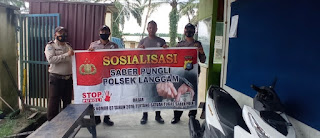 Polsek Langgam Sosialisasikan Saber Pungli Kepada Masyarakat Binaan 