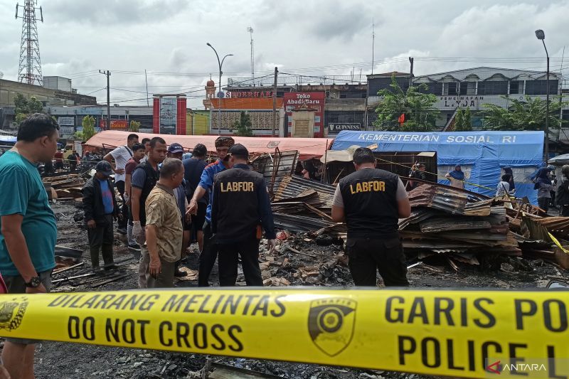 Polisi Duga Kebakaran Pasar Cik Puan akibat Korsleting Listrik