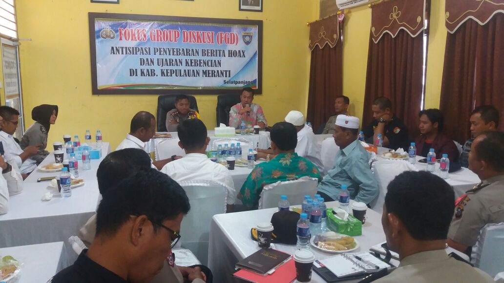 Polres Kep.Meranti Laksanakan Diskusi Antisipasi Penyebaran Berita Hoax Dan Ujaran Kebencian