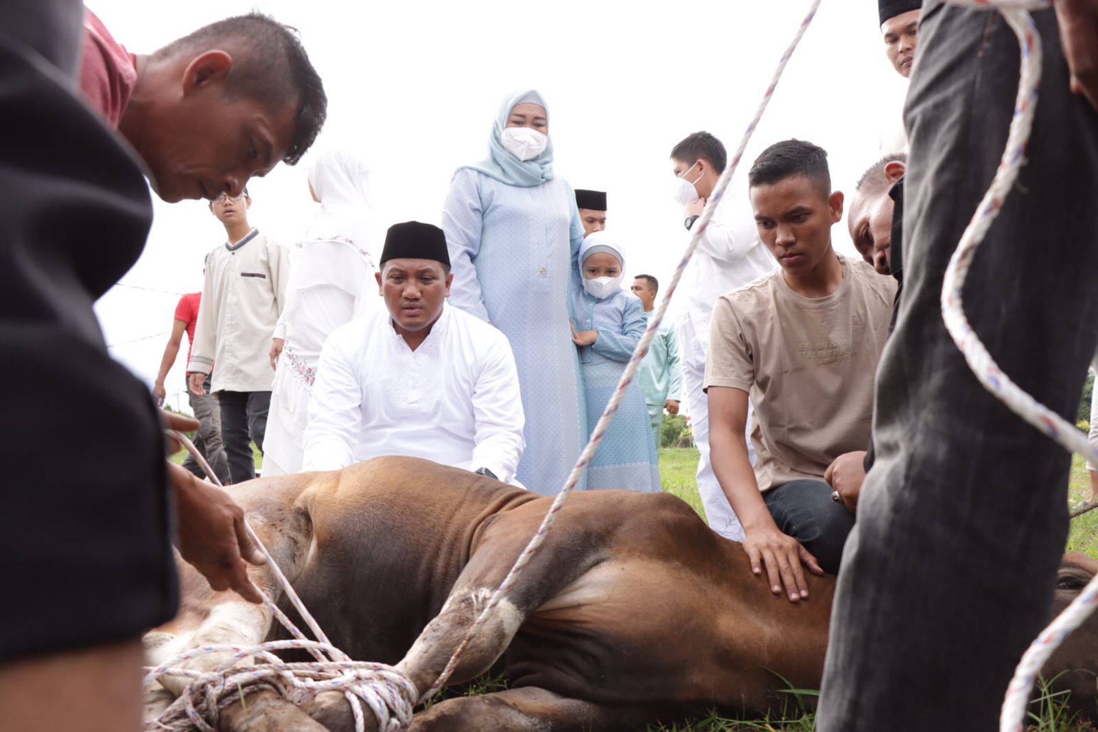 Rayakan Idul Adha 1443 Hijriyah, Polres Meranti Sembelih 19 Ekor Hewan Kurban