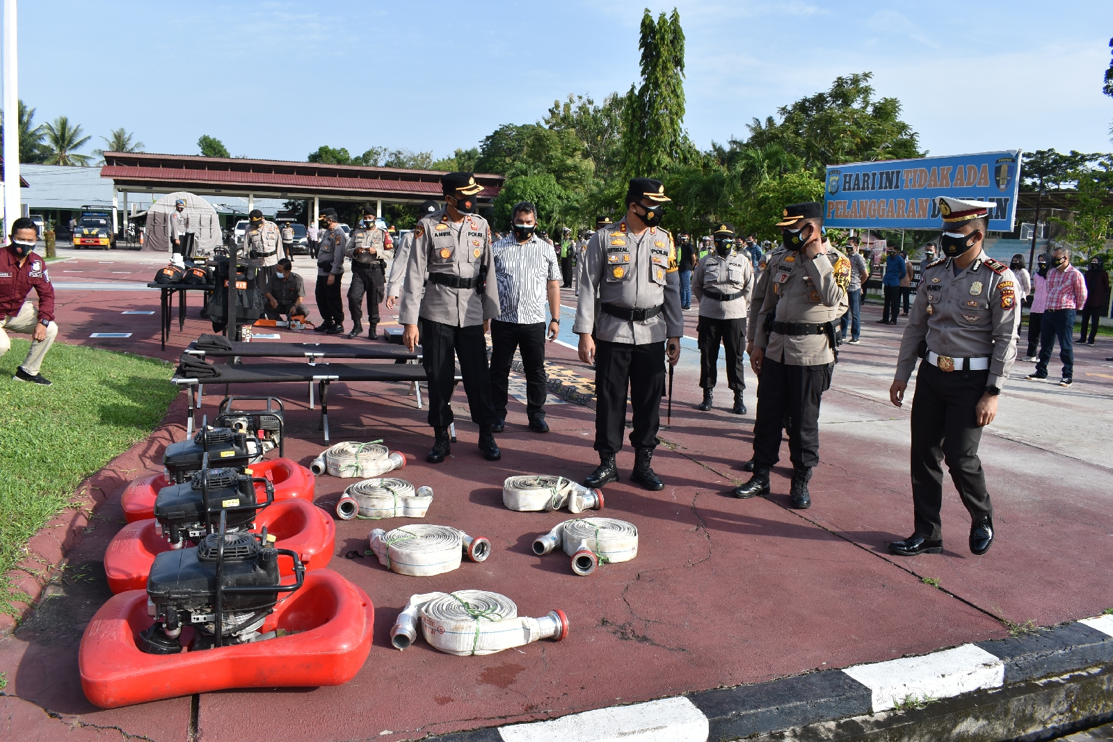 Antisipasi Banjir, Karhutla dan Kesiapan Keputusan MK, Polres Inhu Gelar Apel