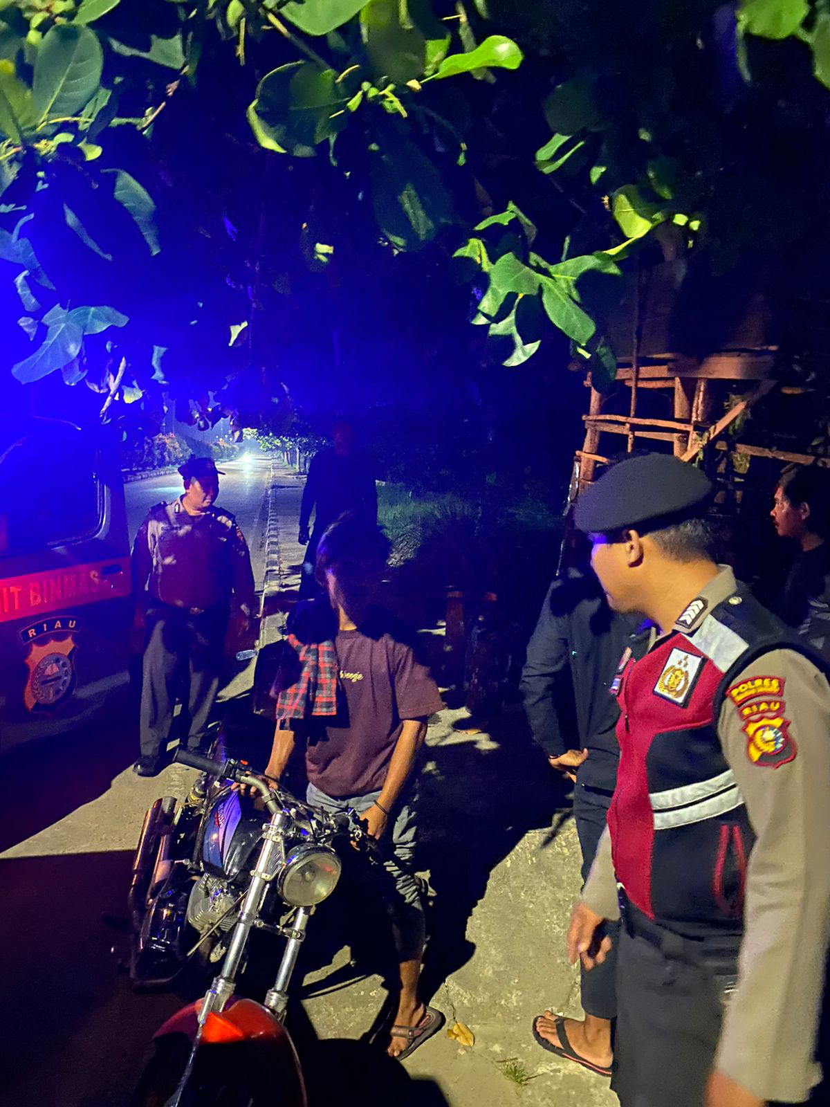 Akhir Pekan Polres Kuansing Beserta Polsek Kuantan Tengah Melaksanakan Giat KRYD