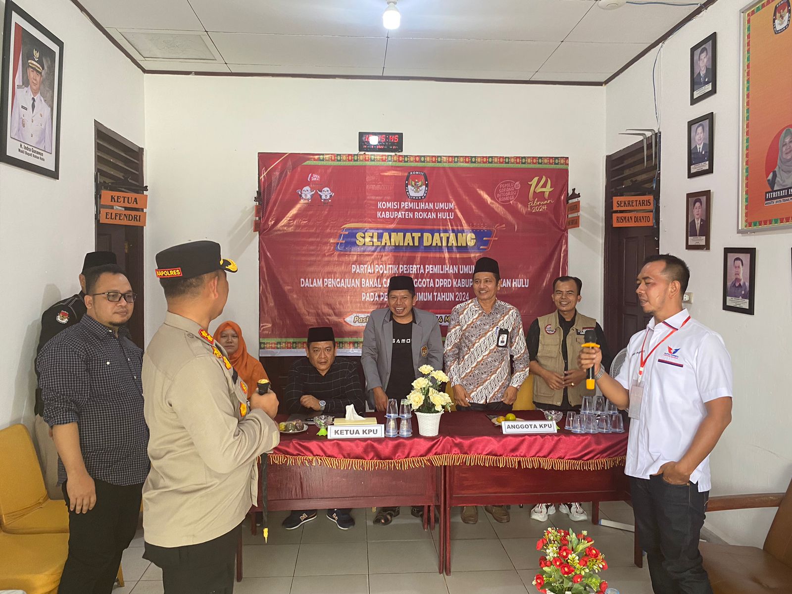 Kapolres Rohul Monitoring Personil Pengamanan Tahapan Pemilu 2024