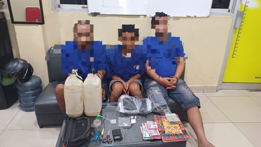 Peredaran Narkoba Merambah ke Daerah Pelosok Sungai Sembilan, Polres Dumai Amankan Tiga Tersangka