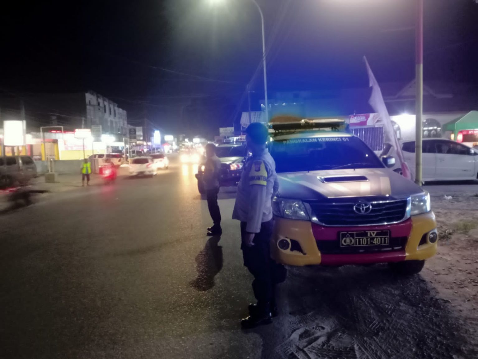 Patroli Blue Light Kembali di Gelar Polsek Pangkalan Kerinci