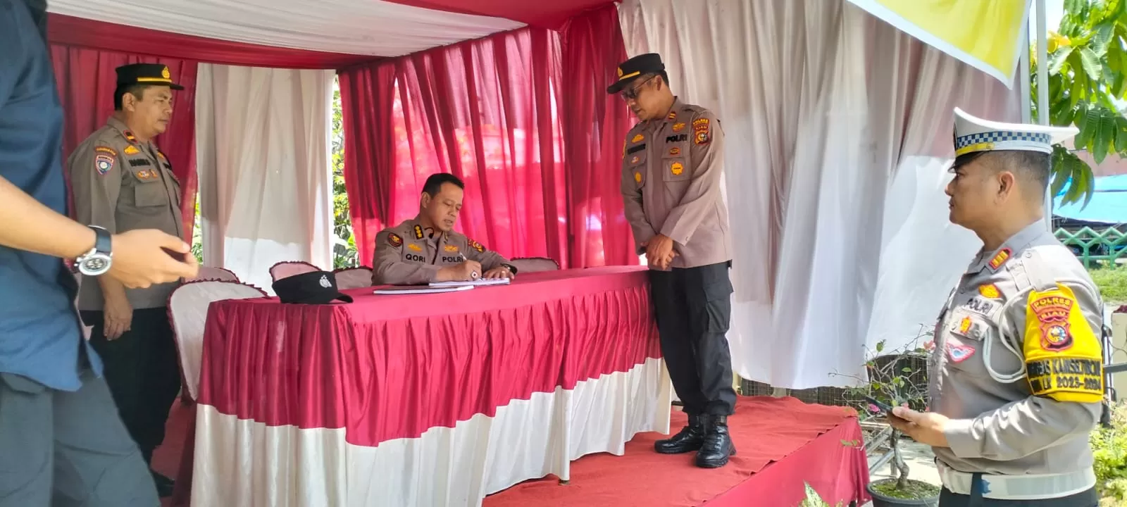 Tim Supervisi Ops Tertib Ramadhan Polres Kuansing Kunjungi Pos PAM Polsek Singingi DiKunjungi 