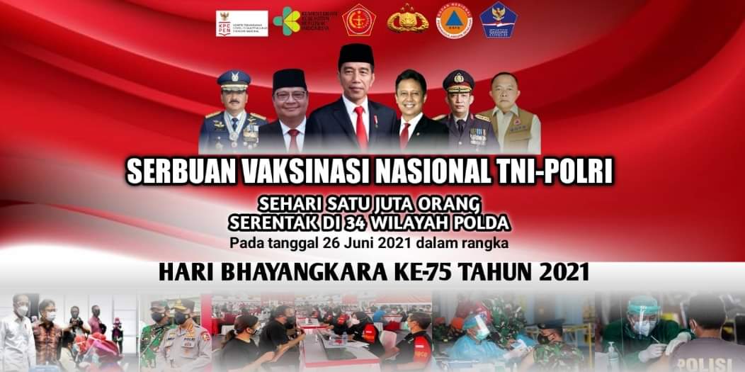 Sambut Hari Bhayangkara ke-75, Polres Kampar Gelar Vaksinasi Massal Serentak Bagi Masyarakat