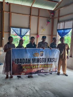 Kegiatan Ibadah Minggu Kasih Kembali di Gelar Polisi Bunut 