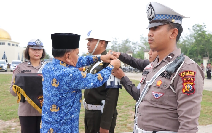 Polres Meranti Bersama Forkopimda Apel Gelar Pasukan Operasi Ketupat Lancang Kuning 2023
