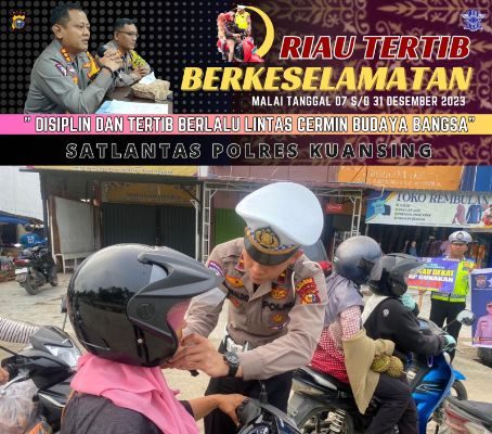 Sat Lantas Polres Kuansing Gelar Sosialisasi Program Riau Tertib Berkeselamatan Kepada Masyarakat