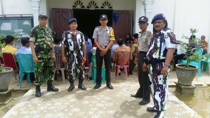 Kapolres Rohul Bersama Instansi Pantau Kegiatan Malam Kebaktian Perayaan Natal