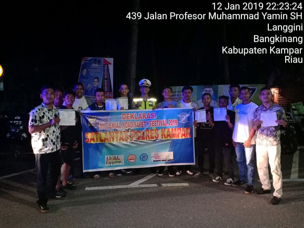 Sat Lantas Polres Kampar Gelar Sosialisasi Lalu Lintas Kepada Kaum Milenial