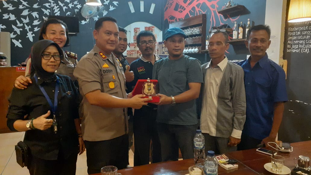 Kapolres Siak Ngopi Bareng Bersama Mitra Pers Polres Siak