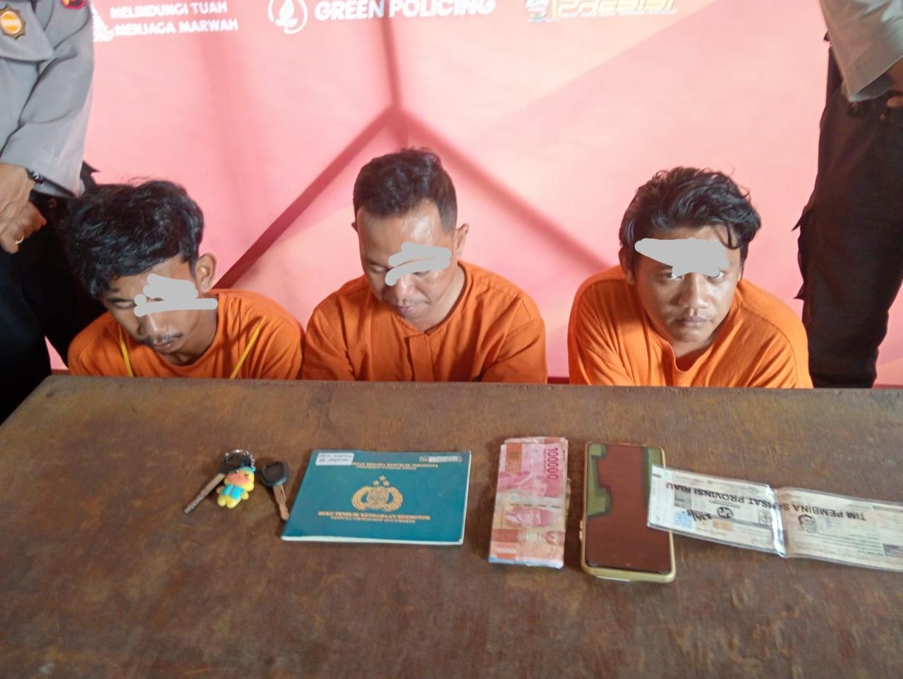 Tiga Pelaku Curanmor di Amankan Unit Reskrim Pangkalan Kerinci