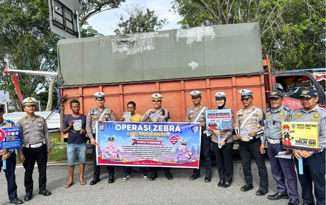 Wujudkan Budaya Tertib Berlalu Lintas, Satlantas Polres Siak Gelar Sosialisasi Ops Zebra LK 2025