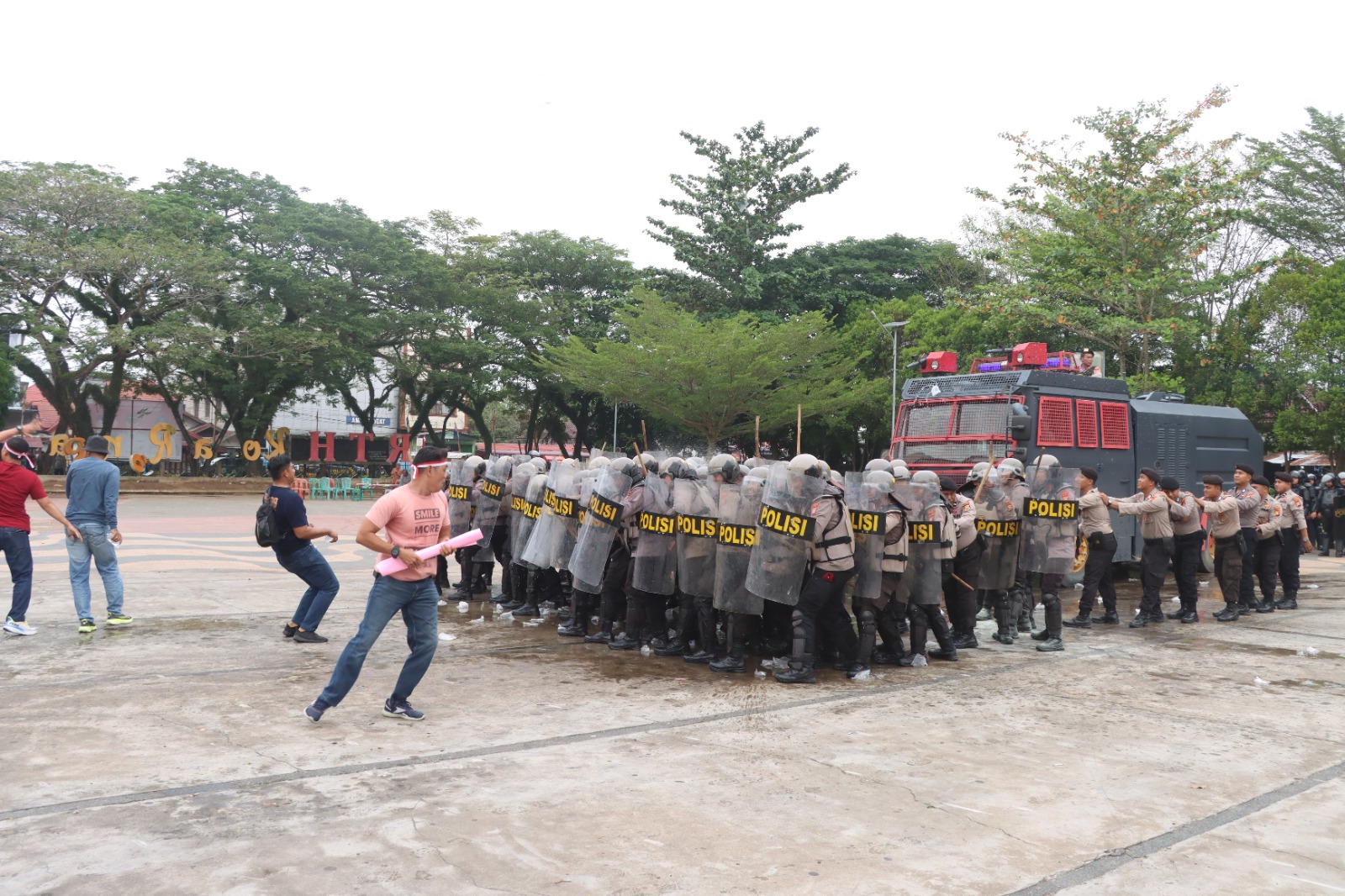 Siap Hadapi Pilkada, Polres Inhu Gelar Sumulasi Sispamkota 