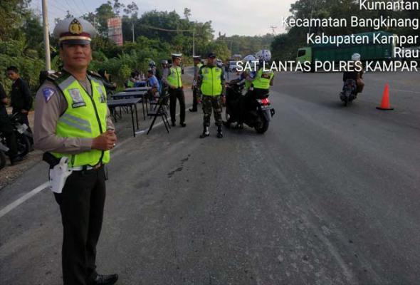 Selama Operasi Zebra Muara Takus Sat Lantas Polres Kampar Catat 1640 Kasus