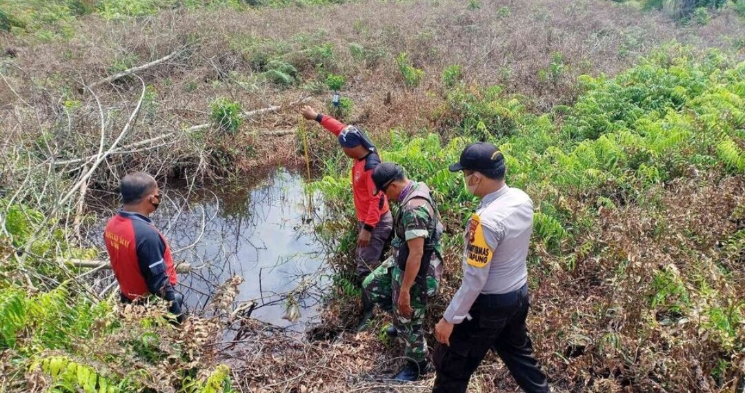 Bhabinkamtibmas Polsek Tapung Bersama Babinsa dan Manggala Agni Lakukan Patroli Karhutla Gabungan