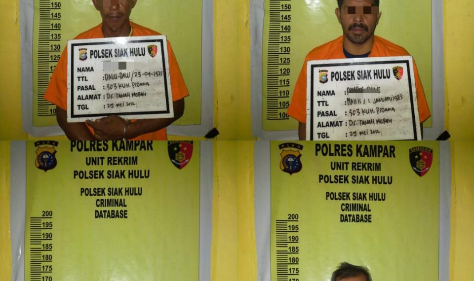 Polsek Siak Hulu Tangkap 2 Pelaku Judi Togel di Warung Tuak Miliknya