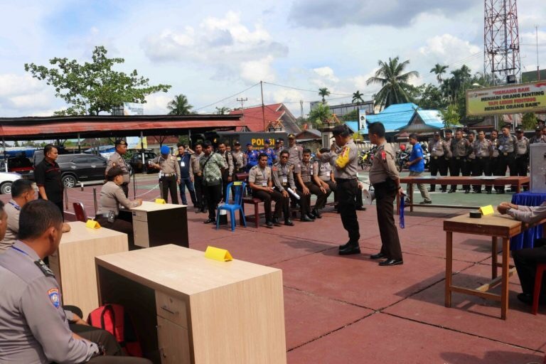 Jelang Pilkada Serentak 2018, Polres Inhil Gelar Simulasi Pengamanan Pemungutan Suara di TPS