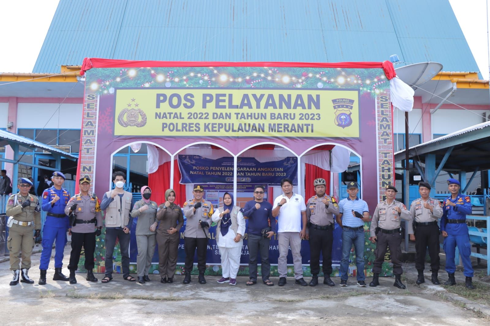 Patroli BerSaMa, Kapolres Meranti Cek Pospam dan Pelaksanaan Ibadah Natal 2022