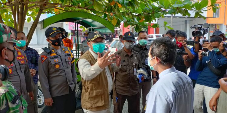 Bupati Kampar Didampingi Kapolres dan Dandim Pimpin Apel Gabungan untuk Sosialisasi Perbup Kampar