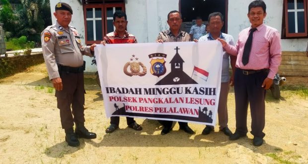 Polisi Giatkan Ibadah Minggu Kasih di Kelurahan Pangkalan Lesung