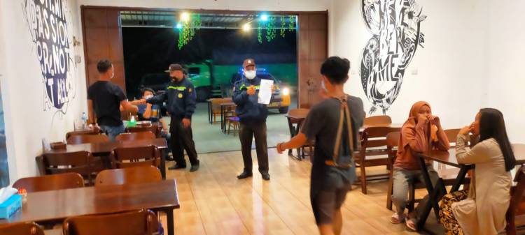 Cegah Covid-19, Polsek Bagan Sinembah Datangi 11 Cafee di Bagan Batu
