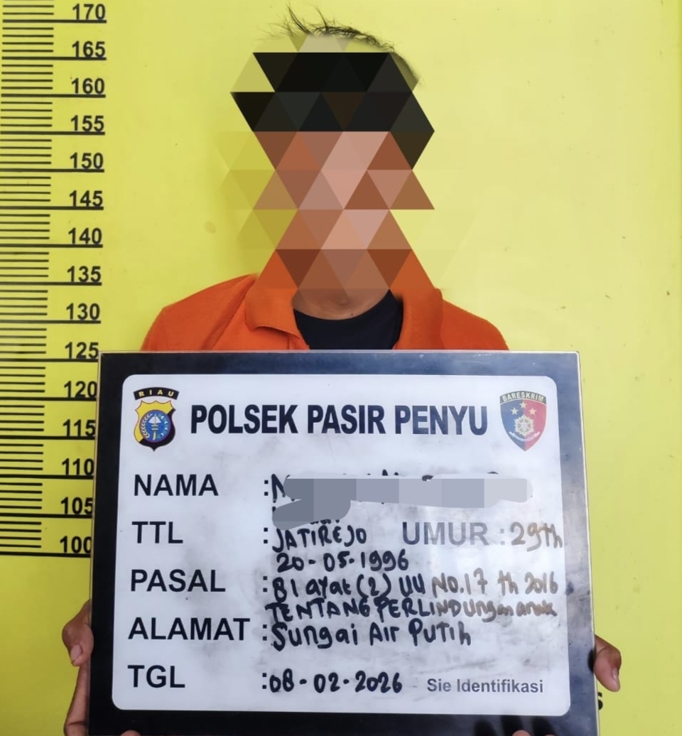 Pelaku Persetubuhan Anak Dibawah Umur di Inhu Diringkus di Kampar 