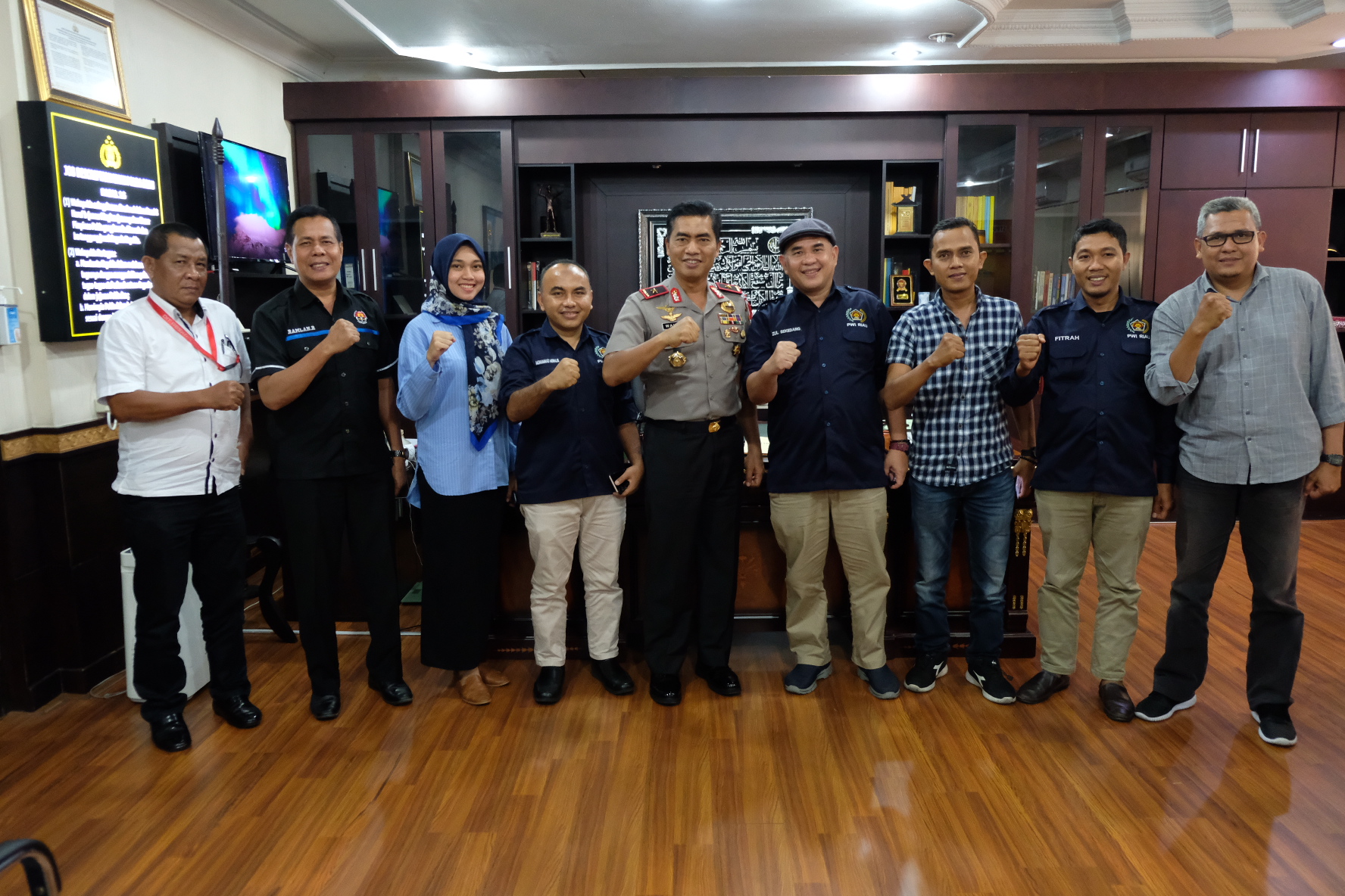 Wakapolda Riau Terima Langsung Kunjungan PWI Riau ke Polda Riau