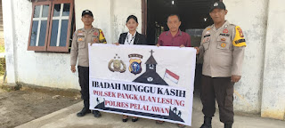 Kegiatan Rutin Polsek Pangkalan Lesung Laksanaan Kegiatan Ibadah Minggu Kasih