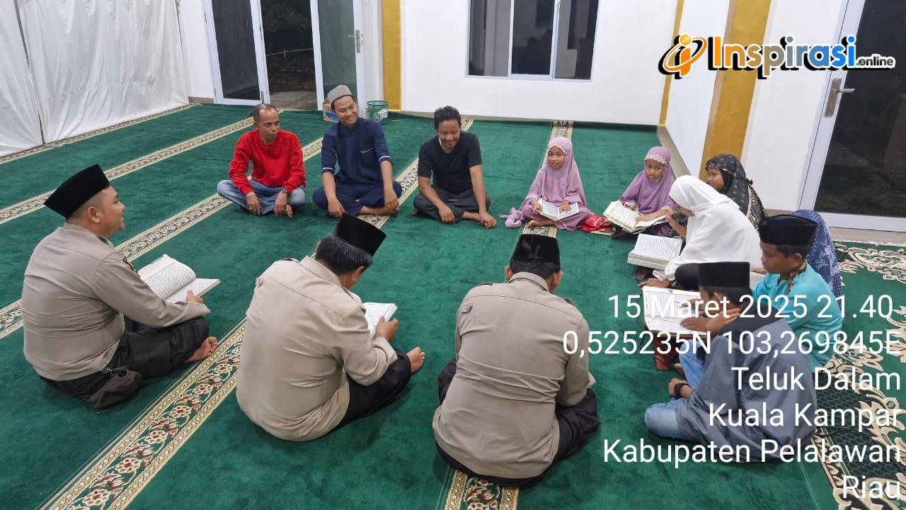 Polsek Kuala Kampar Gelar Tadarus Keliling di Mushola Babussalam
