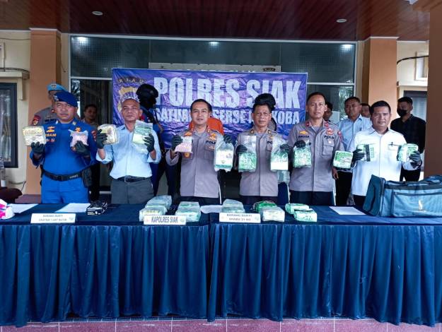 Polres Siak Gagalkan Penyelundupan Sabu 21 Kg Lewat Pelabuhan Tanjung Buton 