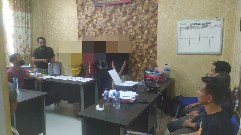 Viral di Medsos, Polisi Amankan 4 Pelaku Pencurian di Selatpanjang