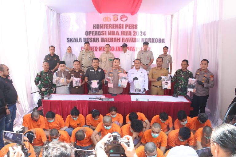 Polrestro Jakpus Lakukan Operasi Skala Besar, Tangkap 26 Tersangka Narkoba dan Sita 2 Kg Sabu