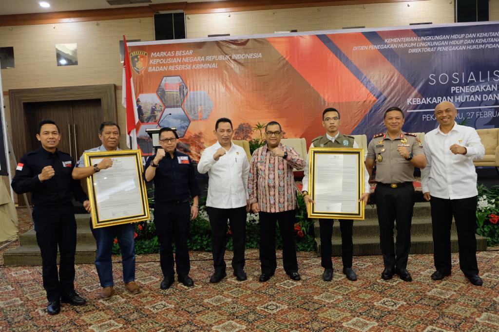 Sosialiasi Penegakan Hukum Kebakaran Hutan dan Lahan (Karhutla) olehKLHK dan  KA Bareskrim Polri 