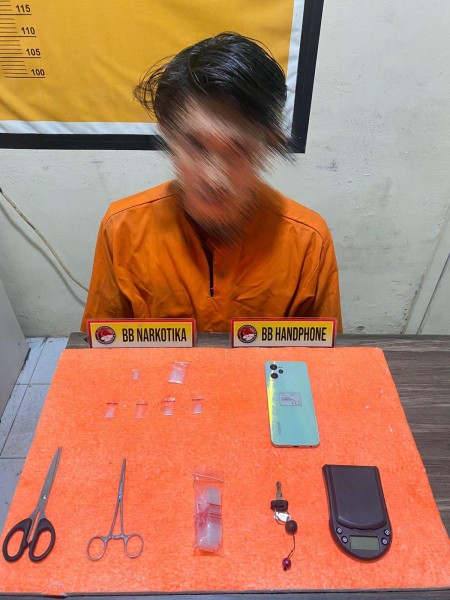 5 Paket Sabu di Saku Celana, Warga Tembilahan Ditangkap Polres Inhil