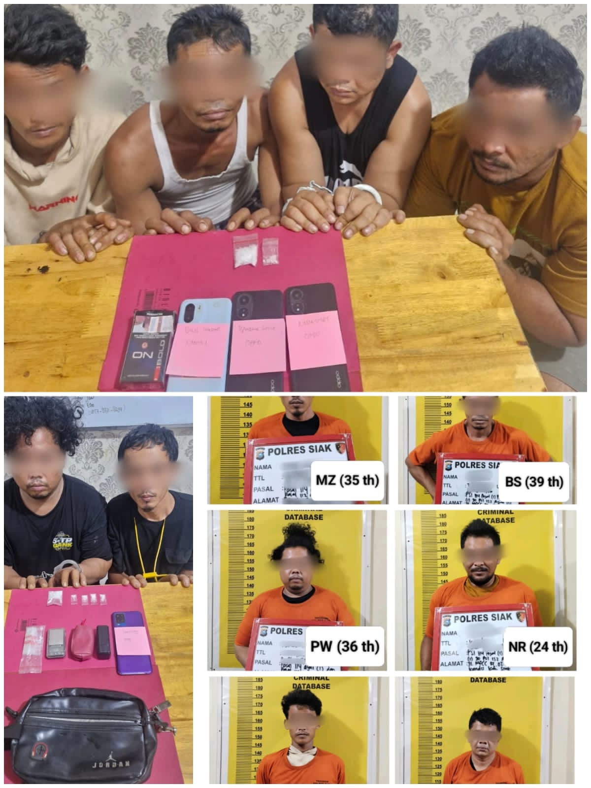 Satresnarkoba Polres Siak Ungkap Dua Kasus Narkotika di Kandis dan Bengkalis