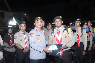 AKBP Farouk Lepas Kontingen Inhil Jambore Karhutla Provinsi Riau